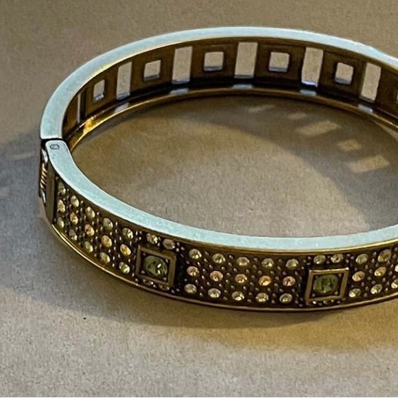 HEIDI DAUS Art Deco Style Swarovski Rhinestone Bangle Bracelet - Picture 3 of 6